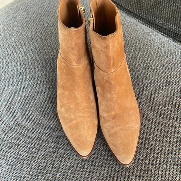 Vince $395 Mavis Suede Wedge Ankle Boots with Side Zipper, Size 9 /EUR 39 - Picture 5 of 8